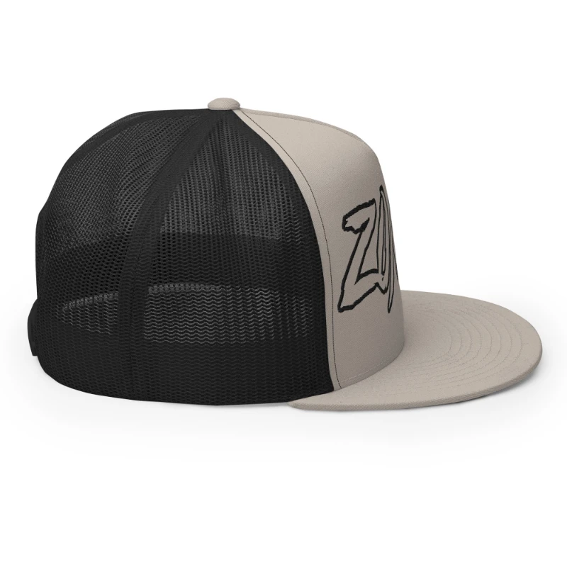 5-panel-trucker-cap-silver-black-right-66cca399a39ec Zombie Multicolour Classic Trucker Cap
