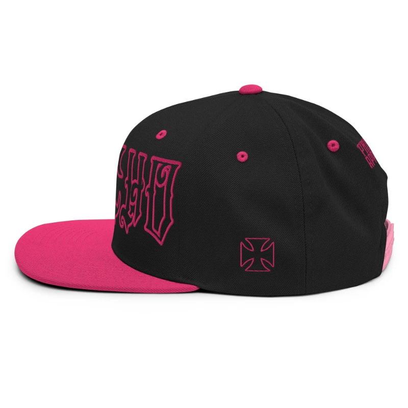 classic-snapback-black-neon-pink-left-side-66c0988fc36ad Psycho Multicolour Classic Snapback Hats