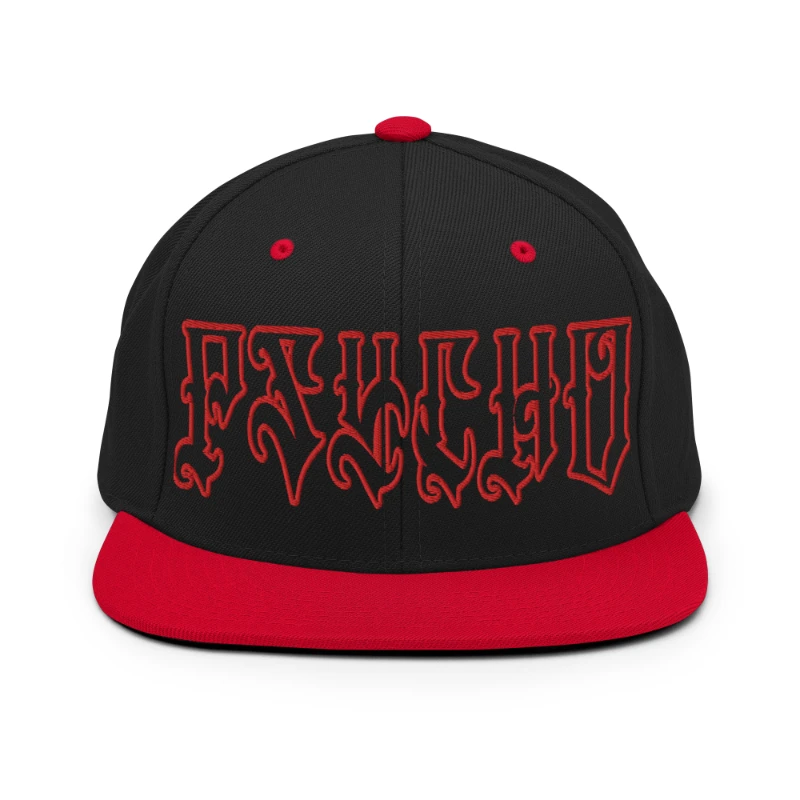 classic-snapback-black-red-front-66c0944354431 Psycho Multicolour Classic Snapback Hats