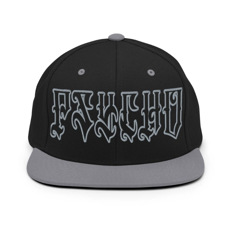 classic-snapback-black-silver-front-66c09b14774d0 Psycho Multicolour Classic Snapback Hats
