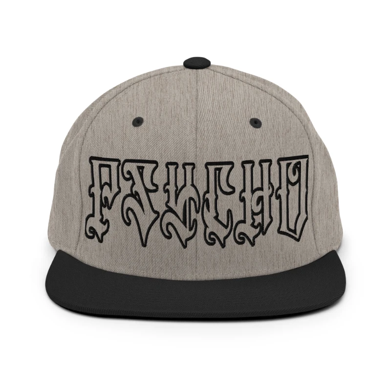 classic-snapback-heather-black-front-66c0a4e950957 Psycho Multicolour Classic Snapback Hats