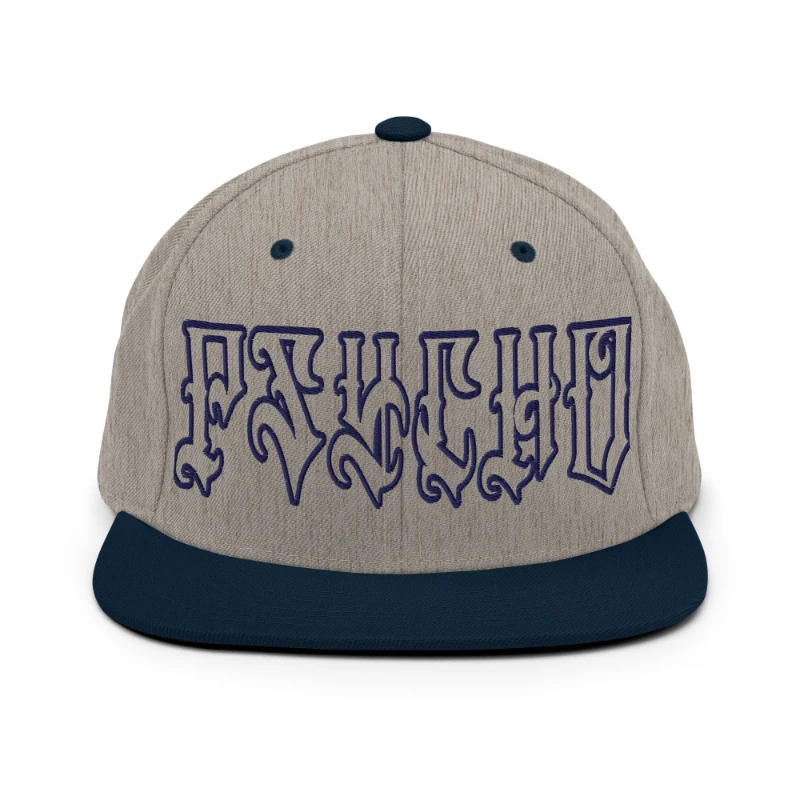 classic-snapback-heather-grey-navy-front-66c09c7ef11ed Psycho Multicolour Classic Snapback Hats