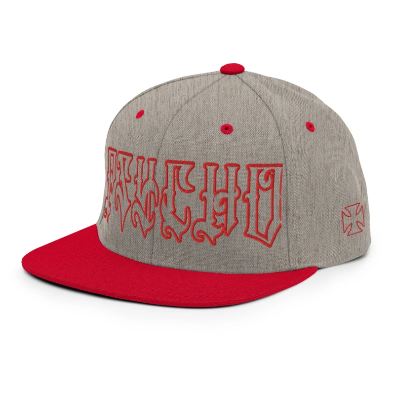 classic-snapback-heather-grey-red-left-front-66c094435f7d4 Psycho Multicolour Classic Snapback Hats