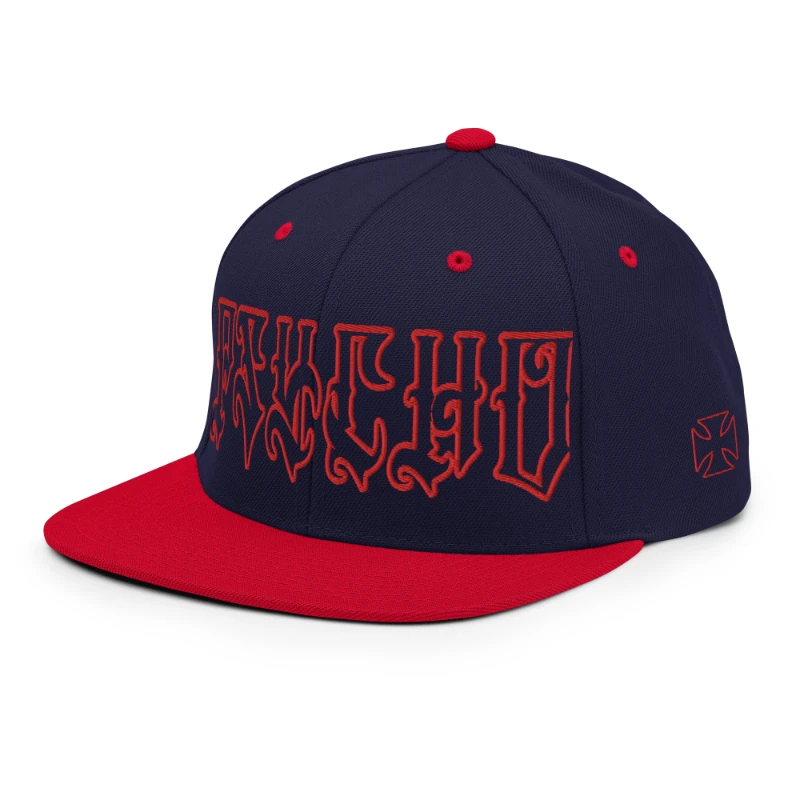 classic-snapback-navy-red-left-front-66c094435b577 Psycho Multicolour Classic Snapback Hats