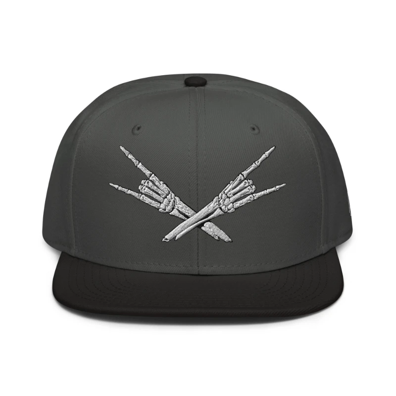 snapback-black-charcoal-gray-charcoal-gray-front-66bf52c40a19a Metal X Skeleton Hands Multicolour Snapback Hats