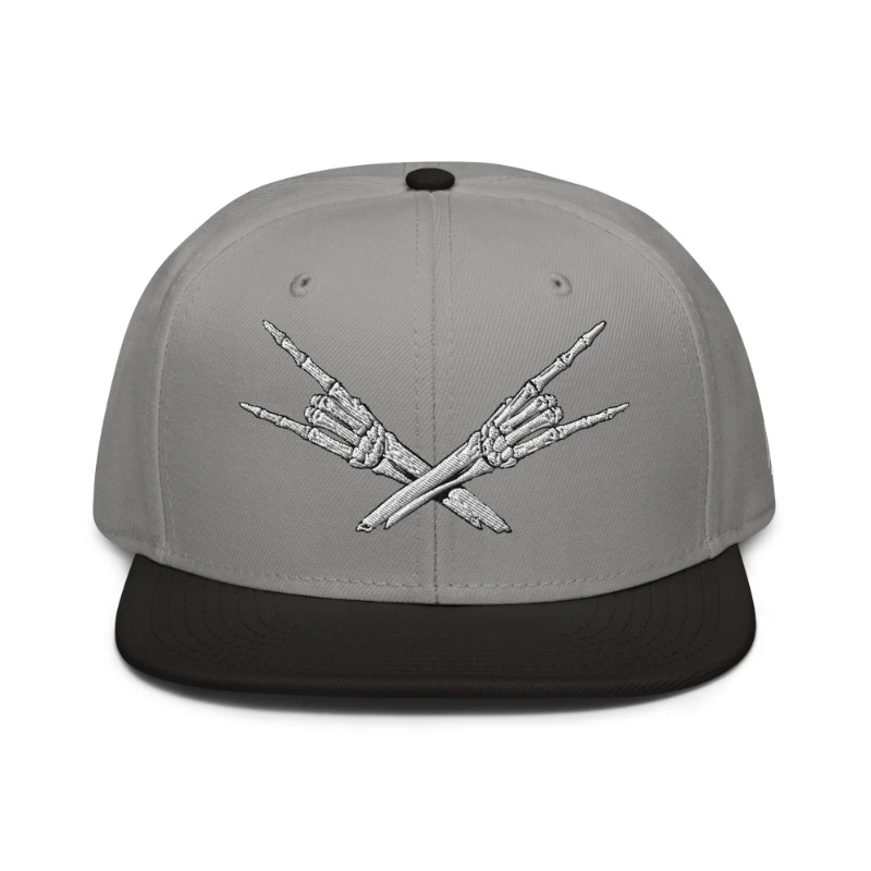 snapback-black-gray-gray-front-66bf52c416923 Metal X Skeleton Hands Multicolour Snapback Hats