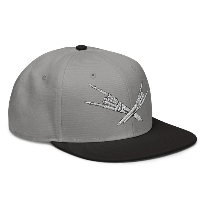 snapback-black-gray-gray-right-front-66bf52c41856a Metal X Skeleton Hands Multicolour Snapback Hats