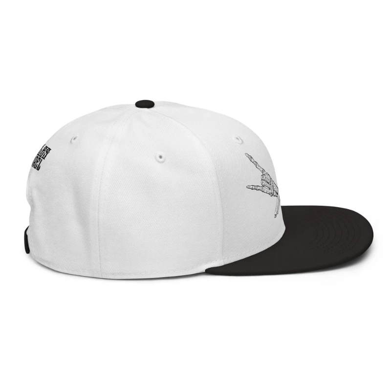 snapback-black-white-white-right-side-66bf5635e76b2 Metal X Skeleton Hands Multicolour Snapback Hats