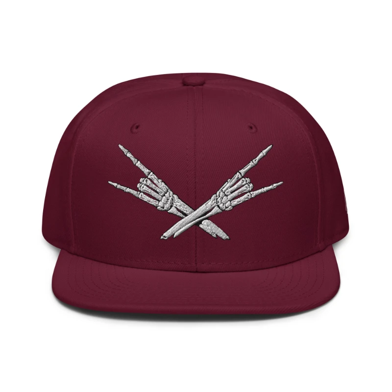snapback-burgundy-maroon-front-66bf52c3eed8b Metal X Skeleton Hands Multicolour Snapback Hats