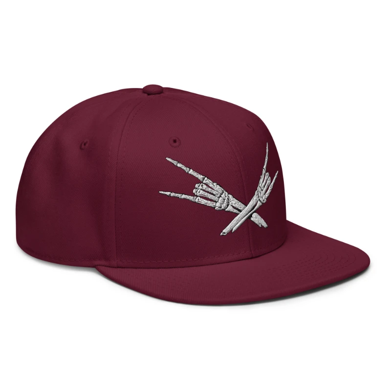 snapback-burgundy-maroon-right-front-66bf52c3f045c Metal X Skeleton Hands Multicolour Snapback Hats