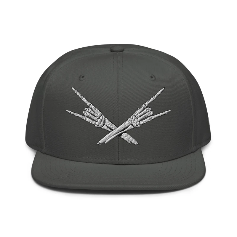 snapback-charcoal-gray-front-66bf52c410c94 Metal X Skeleton Hands Multicolour Snapback Hats