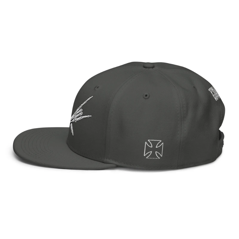 snapback-charcoal-gray-left-side-66bf52c415e3d Metal X Skeleton Hands Multicolour Snapback Hats