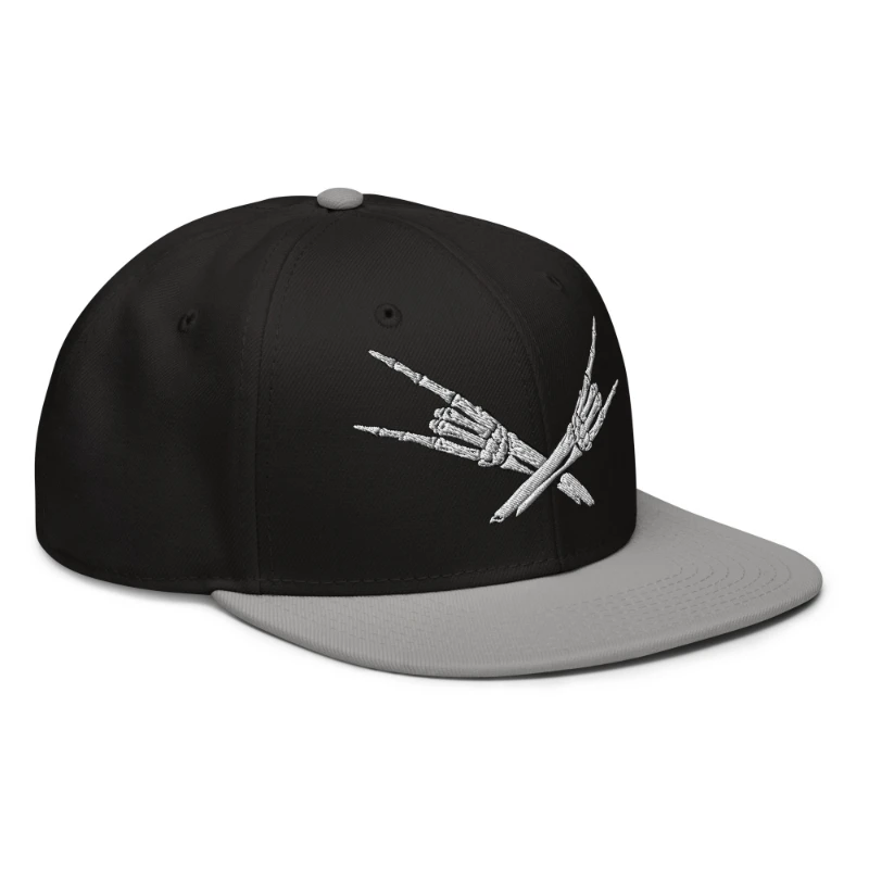 snapback-gray-black-black-right-front-66bf52c3e5125 Metal X Skeleton Hands Multicolour Snapback Hats