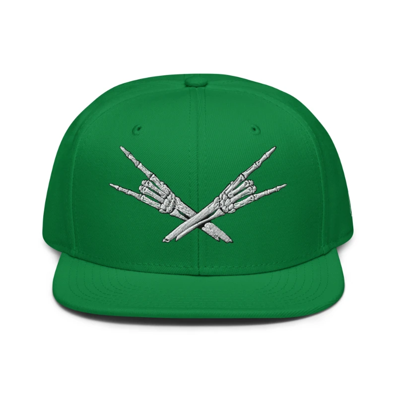 snapback-kelly-green-front-66bf5555713d4 Metal X Skeleton Hands Multicolour Snapback Hats