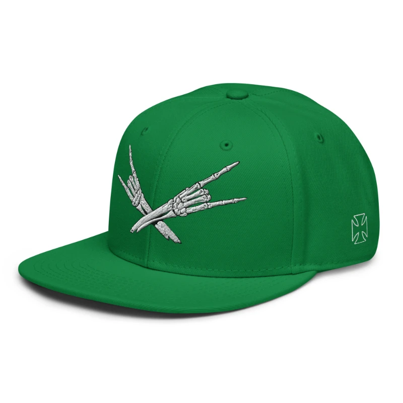 snapback-kelly-green-left-front-66bf555571f2e Metal X Skeleton Hands Multicolour Snapback Hats