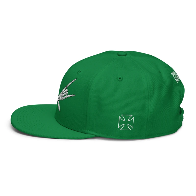 snapback-kelly-green-left-side-66bf555571d3b Metal X Skeleton Hands Multicolour Snapback Hats