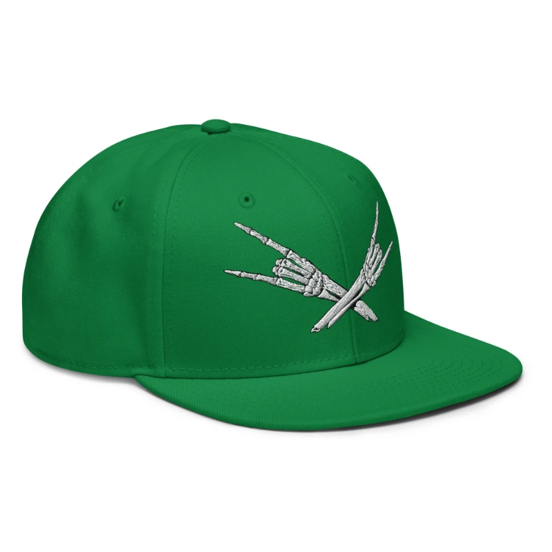 snapback-kelly-green-right-front-66bf55557172a Metal X Skeleton Hands Multicolour Snapback Hats