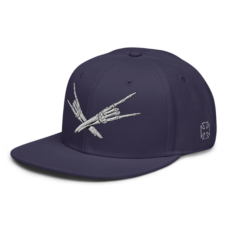 snapback-navy-blue-left-front-66bf52c402a42 Metal X Skeleton Hands Multicolour Snapback Hats