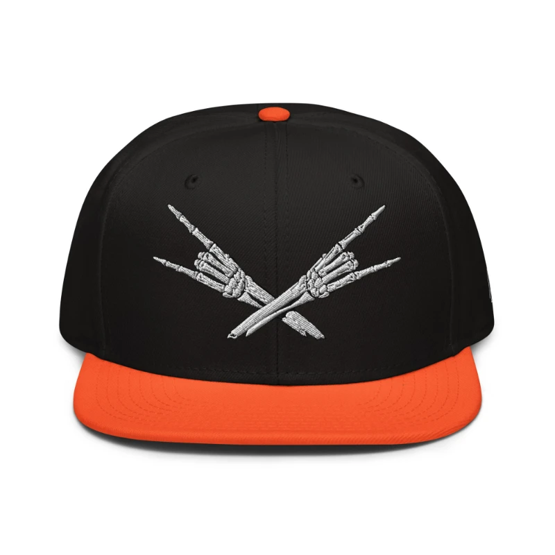 snapback-orange-black-black-front-66bf52c3e12a2 Metal X Skeleton Hands Multicolour Snapback Hats