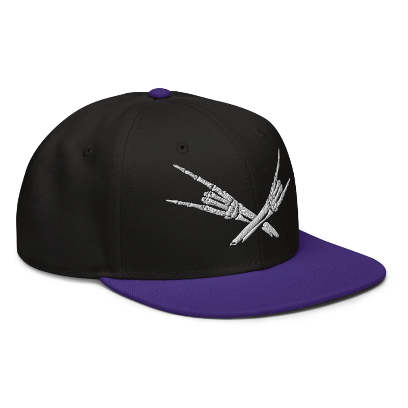 snapback-purple-black-black-right-front-66bf52c3dd916 Metal X Skeleton Hands Multicolour Snapback Hats