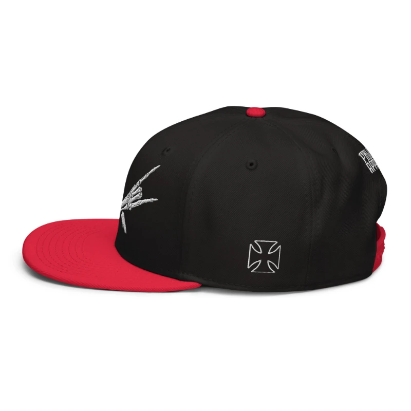 snapback-red-black-black-left-side-66bf52c3e0f70 Metal X Skeleton Hands Multicolour Snapback Hats