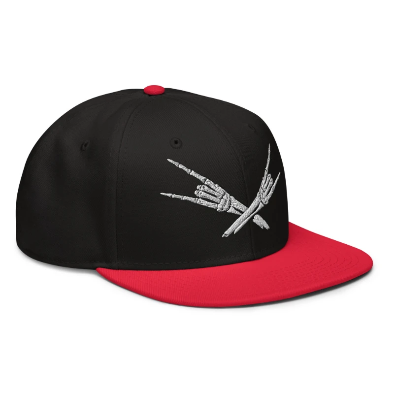 snapback-red-black-black-right-front-66bf52c3e048b Metal X Skeleton Hands Multicolour Snapback Hats