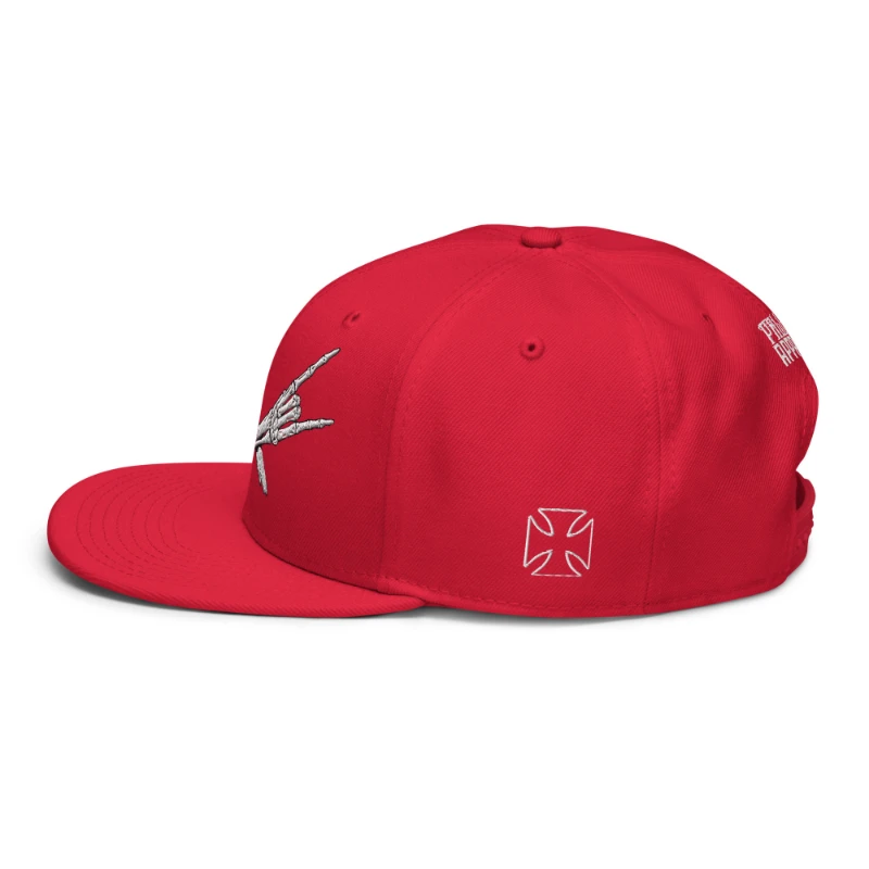 snapback-red-left-side-66bf52c40952e Metal X Skeleton Hands Multicolour Snapback Hats