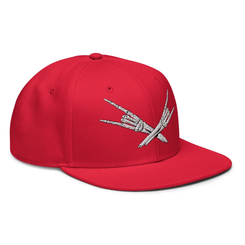 snapback-red-right-front-66bf52c405096 Metal X Skeleton Hands Multicolour Snapback Hats