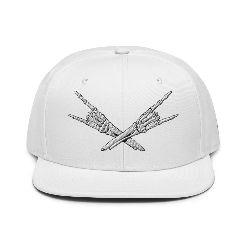 snapback-white-front-66bf5635e7eb2 Metal X Skeleton Hands Multicolour Snapback Hats