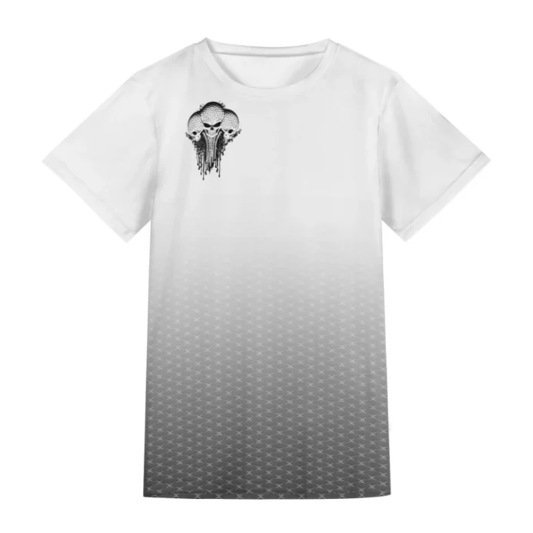 Skulls Golf Unisex Short Sleeve Tshirt White n Gray