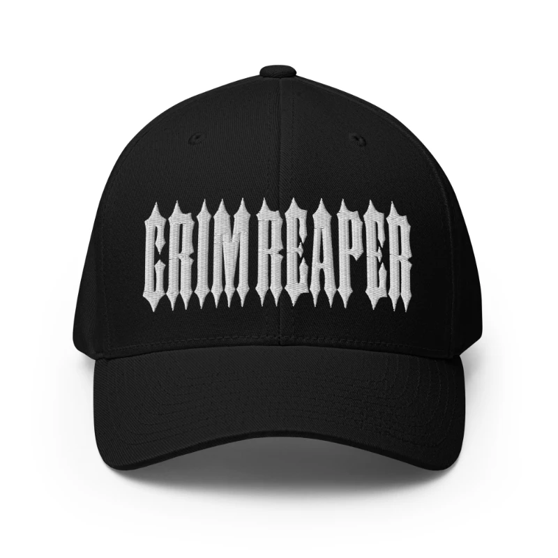 closed-back-structured-cap-black-front-66db1aa840948 White Grim Reaper Multicolour Structured Twill Cap Flexfit