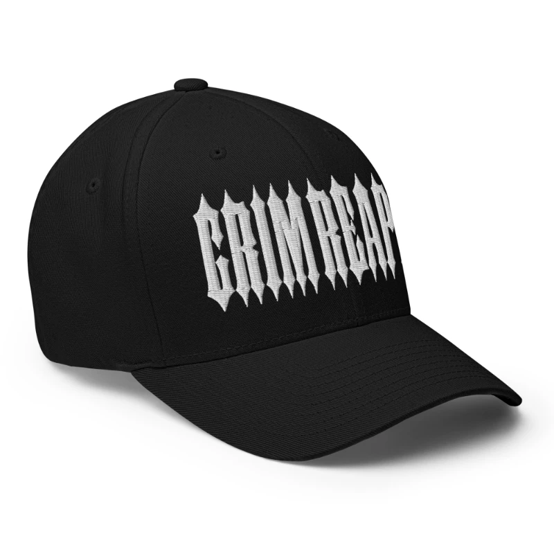 closed-back-structured-cap-black-right-front-66db1aa843f66 White Grim Reaper Multicolour Structured Twill Cap Flexfit