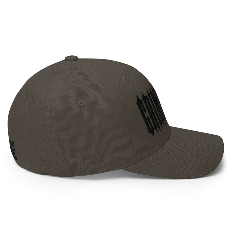 closed-back-structured-cap-dark-grey-right-66db195c5a71d Black Grim Reaper Multicolour Structured Twill Cap Flexfit