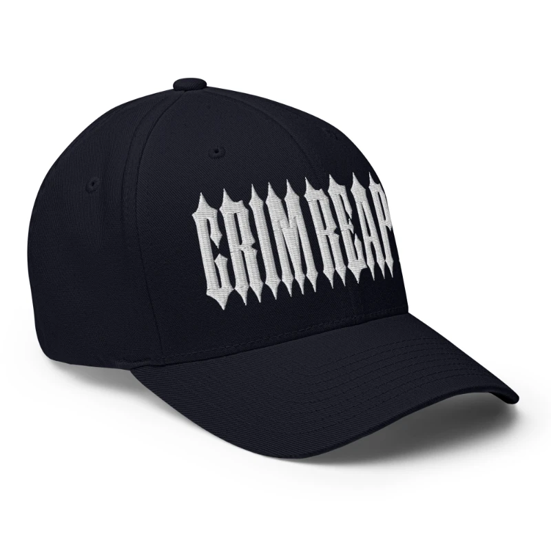 closed-back-structured-cap-dark-navy-right-front-66db1aa83aae2 White Grim Reaper Multicolour Structured Twill Cap Flexfit
