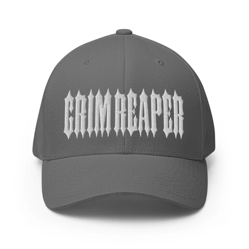 closed-back-structured-cap-grey-front-66db1aa88e823 White Grim Reaper Multicolour Structured Twill Cap Flexfit