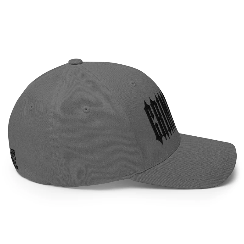 closed-back-structured-cap-grey-right-66db195c6710c Black Grim Reaper Multicolour Structured Twill Cap Flexfit