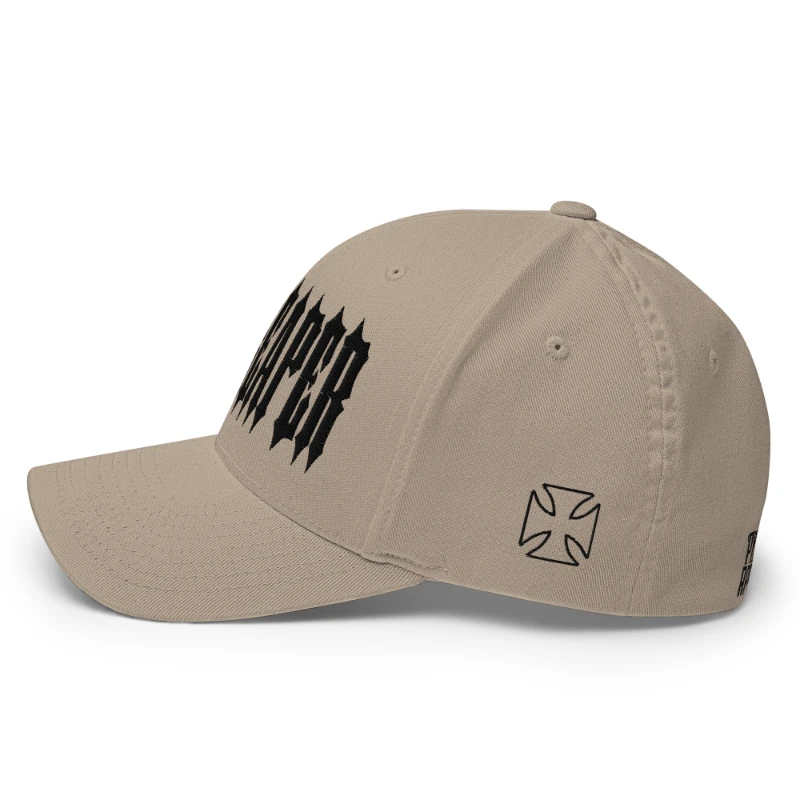 closed-back-structured-cap-khaki-left-66db195c75c1f Black Grim Reaper Multicolour Structured Twill Cap Flexfit