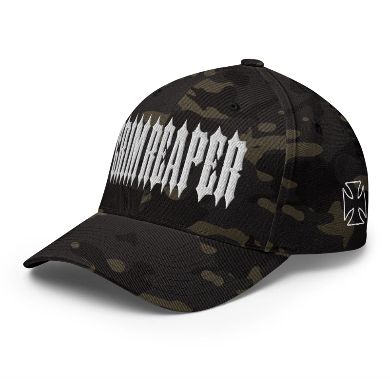 closed-back-structured-cap-multicam-black-left-front-66db1aa838b3b White Grim Reaper Multicolour Structured Twill Cap Flexfit