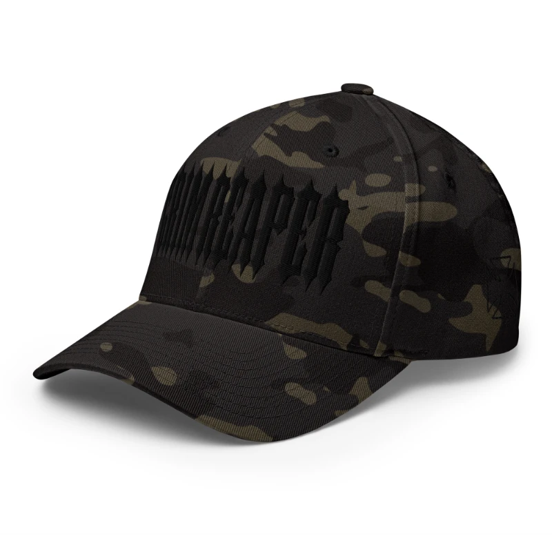 closed-back-structured-cap-multicam-black-left-front-66db1be7c0b88 Black Grim Reaper Multicolour Structured Twill Cap Flexfit