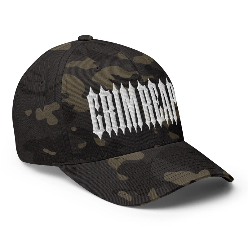 closed-back-structured-cap-multicam-black-right-front-66db1aa837548 White Grim Reaper Multicolour Structured Twill Cap Flexfit