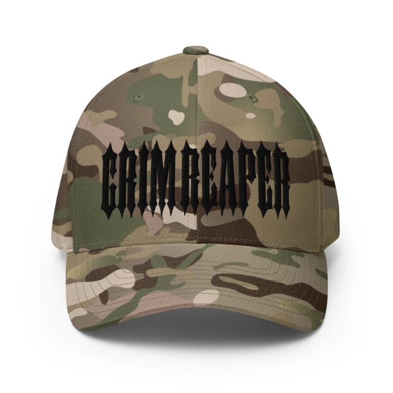 closed-back-structured-cap-multicam-green-front-66db195c5e215 Black Grim Reaper Multicolour Structured Twill Cap Flexfit