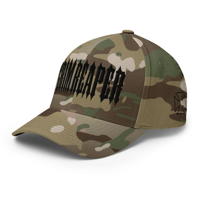 closed-back-structured-cap-multicam-green-left-front-66db195c646ae Black Grim Reaper Multicolour Structured Twill Cap Flexfit