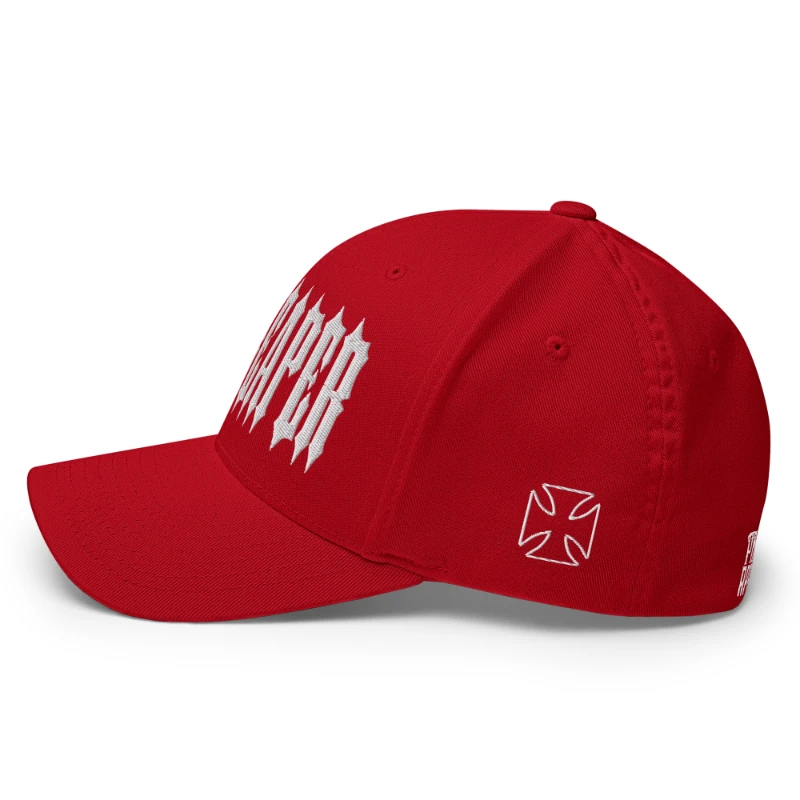 closed-back-structured-cap-red-left-66db1aa8599c3 White Grim Reaper Multicolour Structured Twill Cap Flexfit