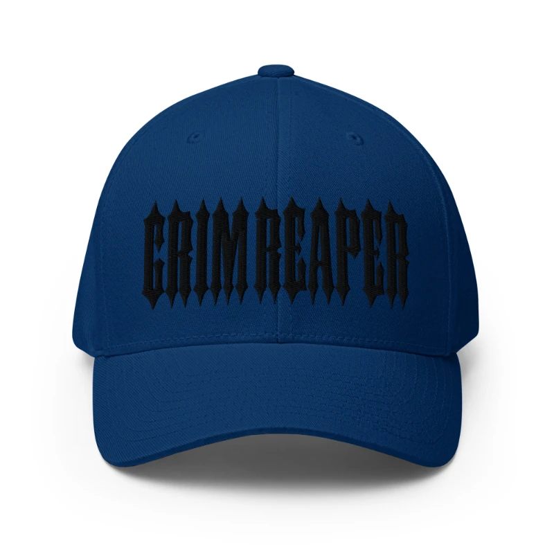 closed-back-structured-cap-royal-blue-front-66db1be7c0db2 Black Grim Reaper Multicolour Structured Twill Cap Flexfit