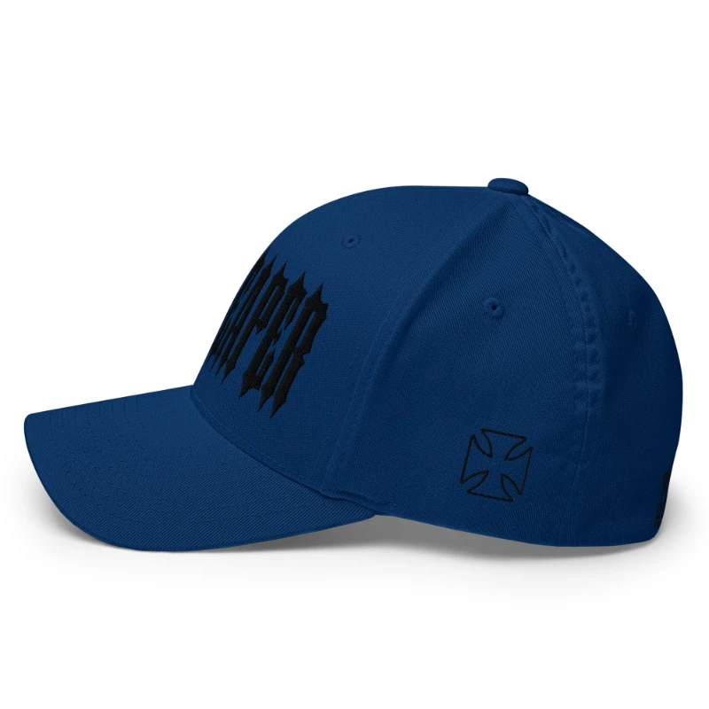 closed-back-structured-cap-royal-blue-left-66db1be7c4fe6 Black Grim Reaper Multicolour Structured Twill Cap Flexfit