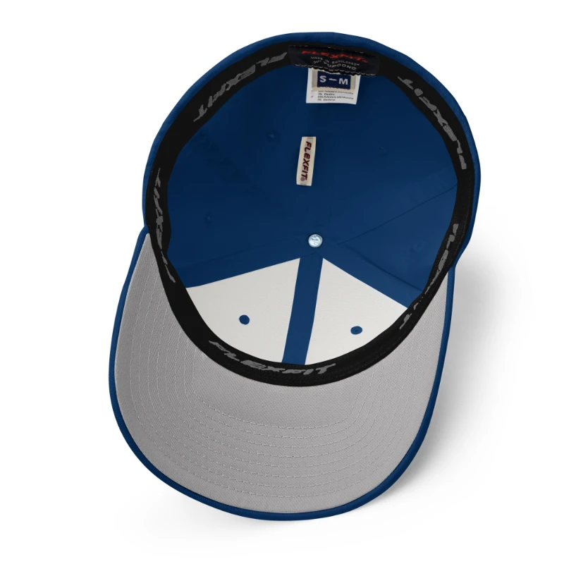 closed-back-structured-cap-royal-blue-product-details-66dc319962c65 White Grim Reaper Multicolour Structured Twill Cap Flexfit