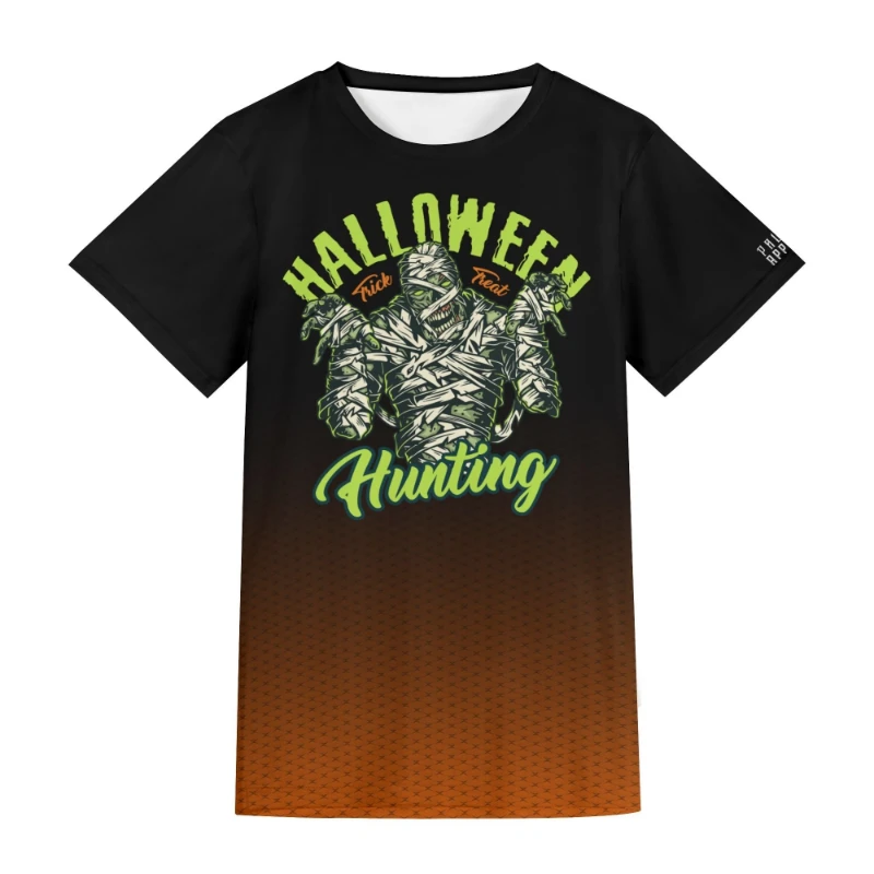 Mummy Hunting Trick or Treat Unisex Short Sleeve Tshirt