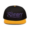 Sinner Purple and Gold Mix Snapback Hat