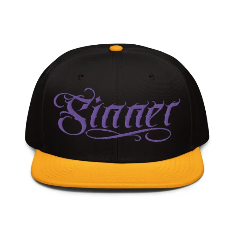 Sinner Purple and Gold Mix Snapback Hat
