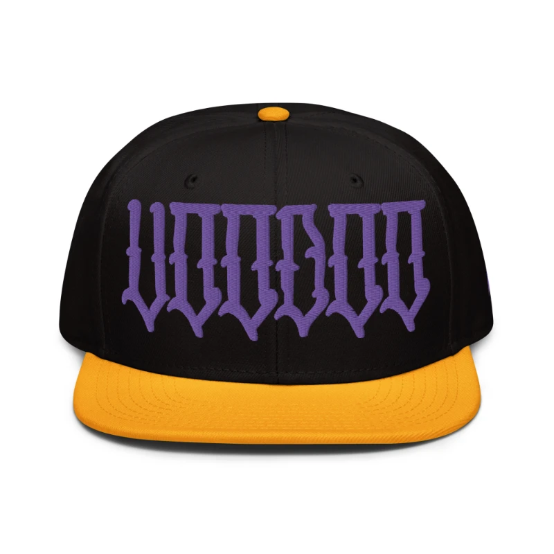 snapback-gold-black-black-front-6729181ff3b89 Voodoo Purple and Gold Mix Snapback Hat